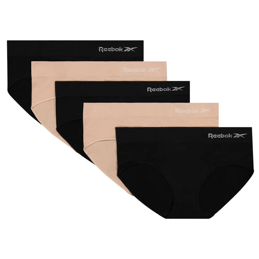 Reebok Women's 5-Pack Seamless Hipster Basics