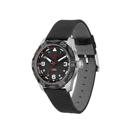 HUGO BOSS #Trek Men's Watch (42mm, Black Dial with Arabic Index)