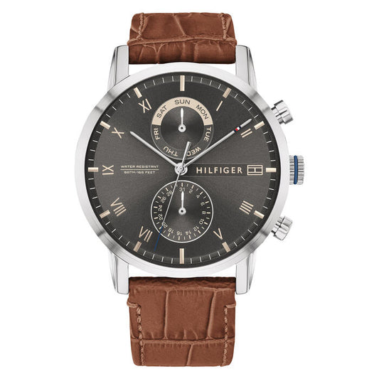 Tommy Hilfiger Men's Watch, 44mm in Grey with Roman Index