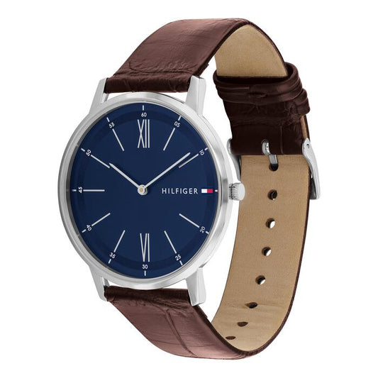 Tommy Hilfiger Men’s Watch, 40mm in Navy with Roman Index