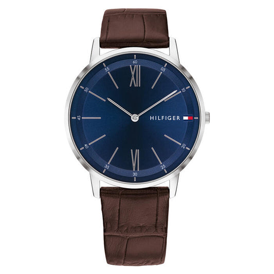Tommy Hilfiger Men’s Watch, 40mm in Navy with Roman Index