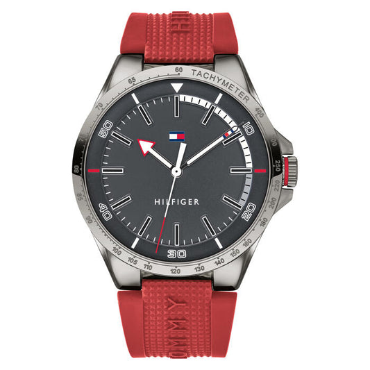 Tommy Hilfiger Men's Watch, 46mm in Grey With Printed Index