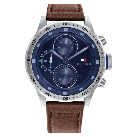 Tommy Hilfiger Men’s Watch, 46mm in Blue with Index