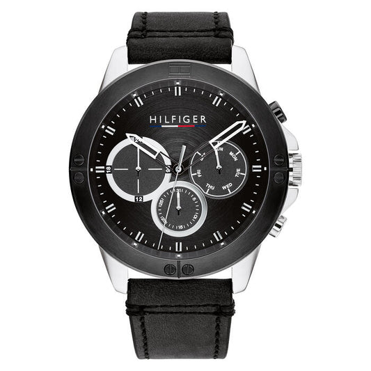 Tommy Hilfiger Men’s Watch, 46mm in Black with Index