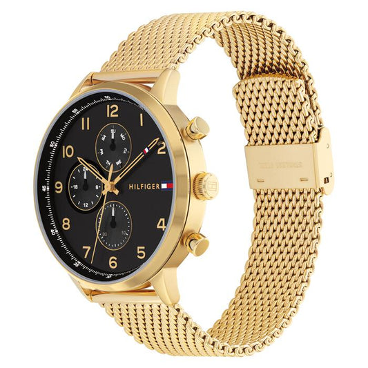 Tommy Hilfiger Men’s Watch, 44mm in Black with Arabic Index