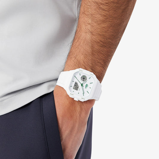 Lacoste LC33 Analog and Digital Square Silicone Watch (Color • 000)