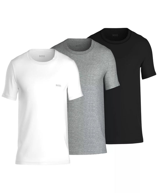 BOSS by Hugo Boss Men's 3-Pack Classic Assorted Solid Color Crewneck T-Shirts