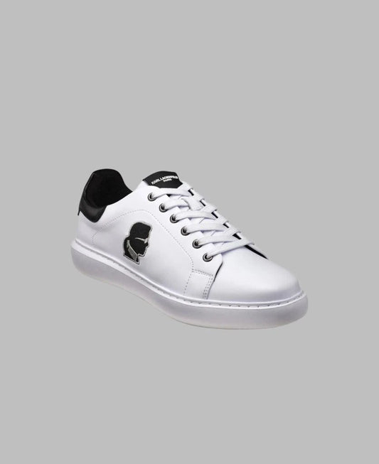 Karl Lagerfeld Paris Karl Head Profile Lace Up Sneaker | White