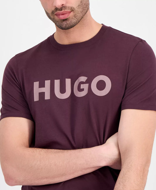 HUGO by Hugo Boss Men's Dulivio Logo Graphic T-Shirt in Brown