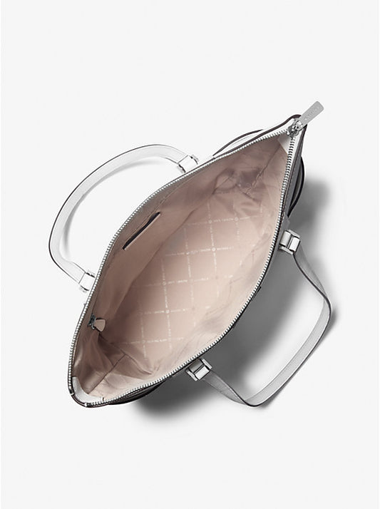 Michael Kors Charlotte Large Saffiano Leather Top-Zip Tote Bag