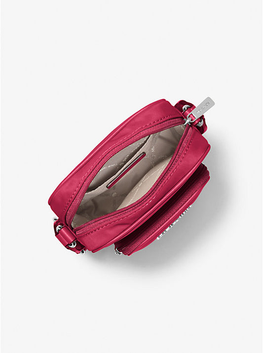 Michael Kors Khai Nylon Crossbody Bag - Dk Raspberry