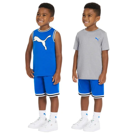 Puma Boys 3‑Piece Active Set Blue