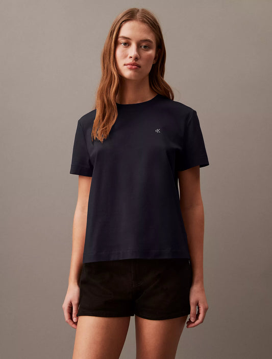 Calvin Klein Women's Archive Logo T-Shirt in Black Beauty