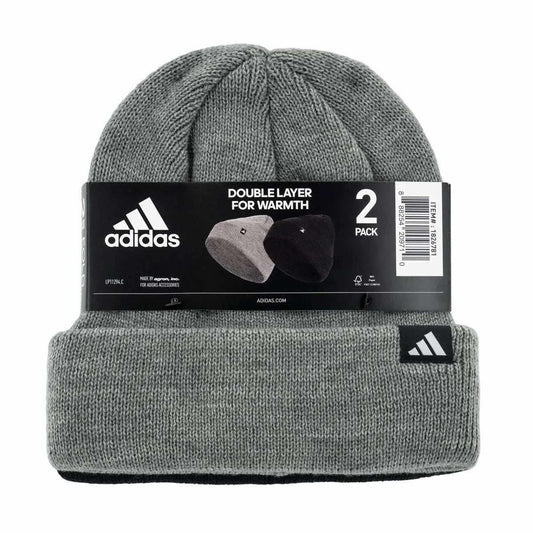 Adidas Unisex Fold Beanie, 2-pack