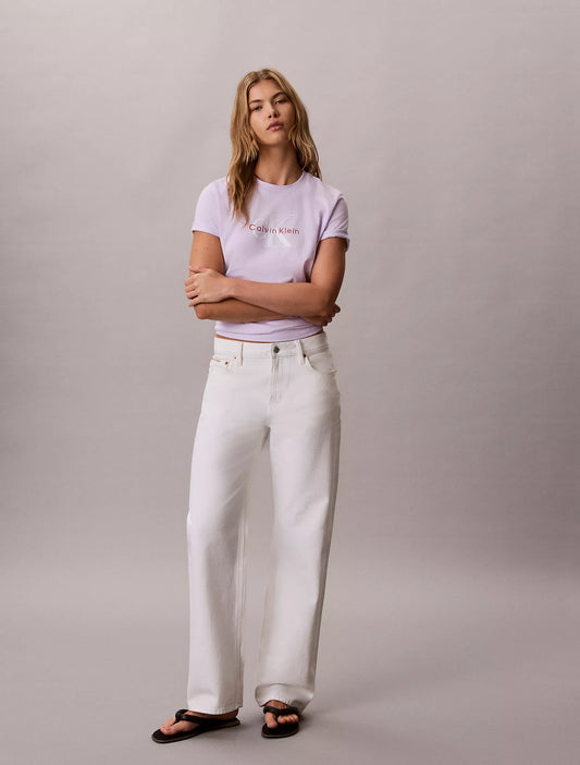 Calvin Klein Monologo Tee in Island Lilac