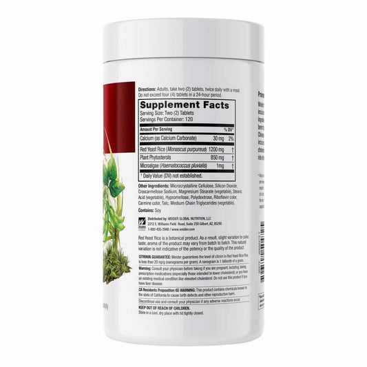 Weider Red Yeast Rice Plus 1200 mg., 240 Tablets