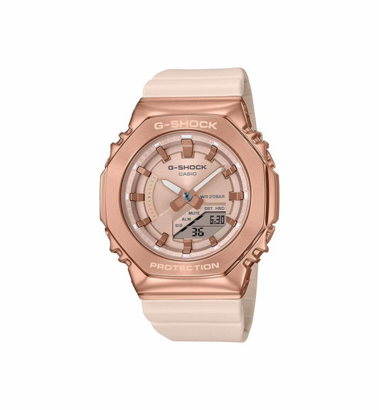 Casio G-Shock World Time Quartz Analog-Digital Pink Dial Ladies Watch ()