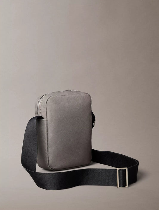 Calvin Klein Structured Reporter Bag in Granite Gray