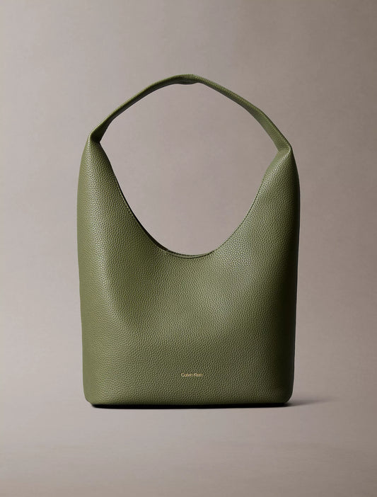 Calvin Klein Pebble Grain Slouchy Bag in Cypress