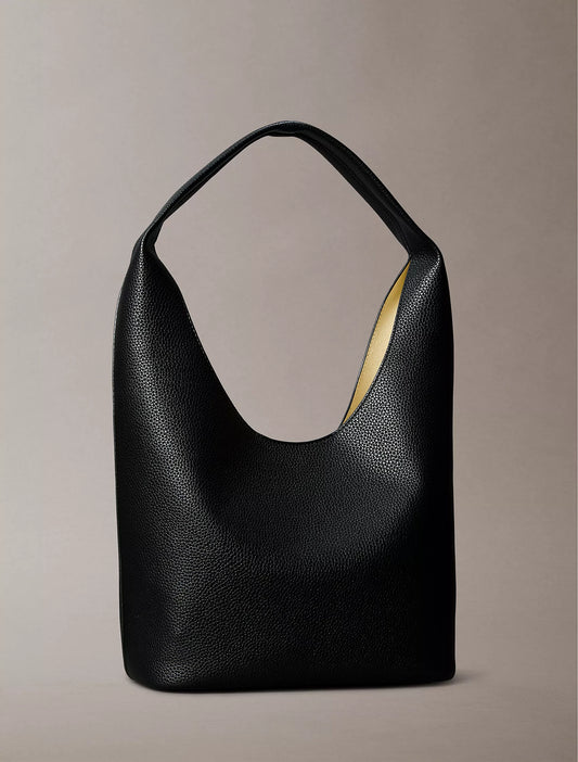 Calvin Klein Pebble Grain Slouchy Bag in Black