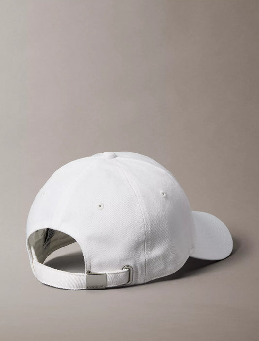 Calvin Klein Compact Monogram Baseball Cap in Bone White