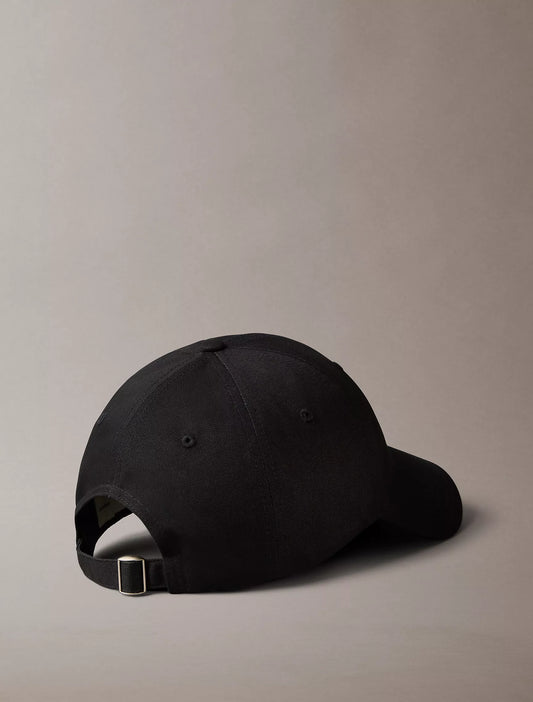 Calvin Klein Twill Embroidered Monogram Cap in Black Beauty