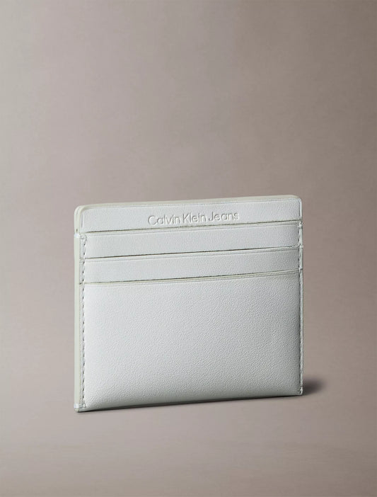 Calvin Klein Sculpted Impression Card Case - Sky Gray