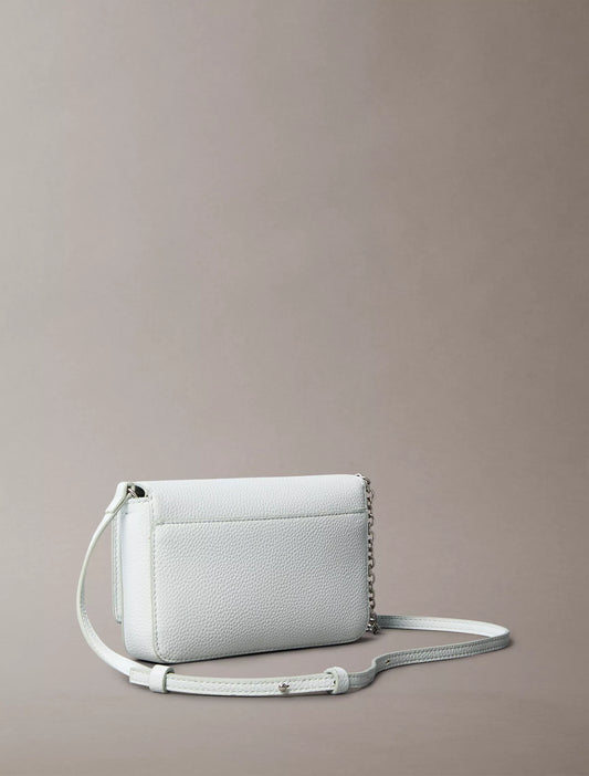 Calvin Klein Archive Hardware Flap Crossbody Bag - Sky Gray