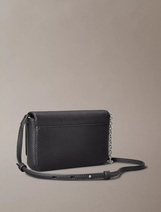 Calvin Klein Archive Hardware Flap Crossbody Bag - Black