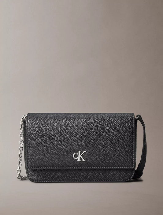 Calvin Klein Archive Hardware Flap Crossbody Bag - Black