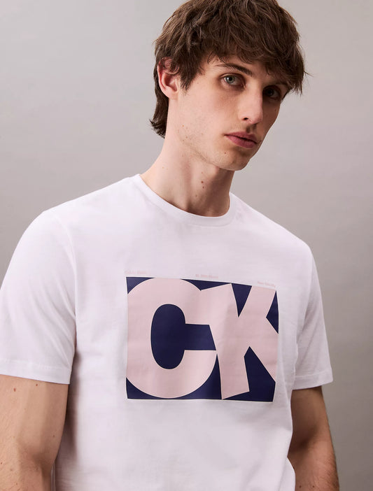 Calvin Klein Monogram Logo Box Graphic Classic T-Shirt