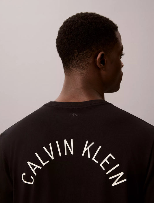 Calvin Klein Travel Stamp Graphic Logo Tee in Black