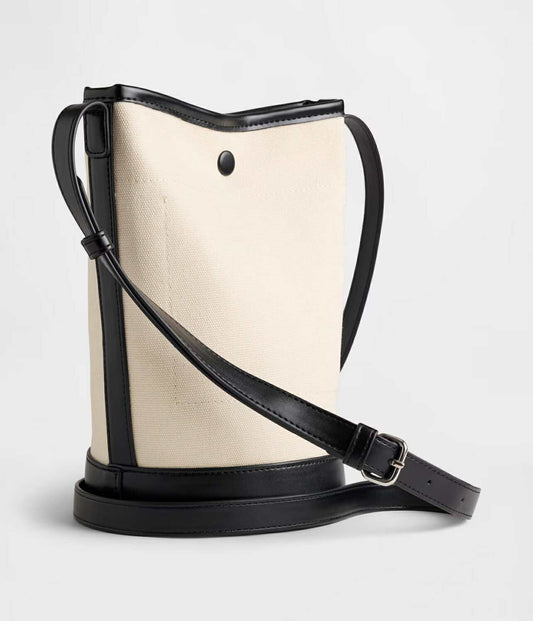 Gap Canvas Bucket Bag - Black White Multi