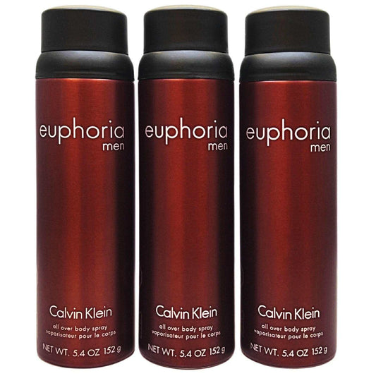 Calvin Klein Euphoria for Men Body Spray - 5.4 Oz - 3 Pack