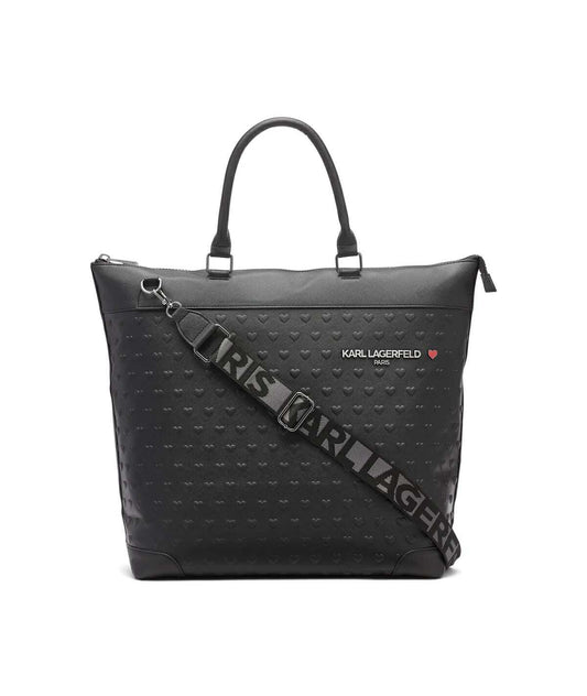 Karl Lagerfeld Paris Travel Tote With Trolley Sleeve - Black