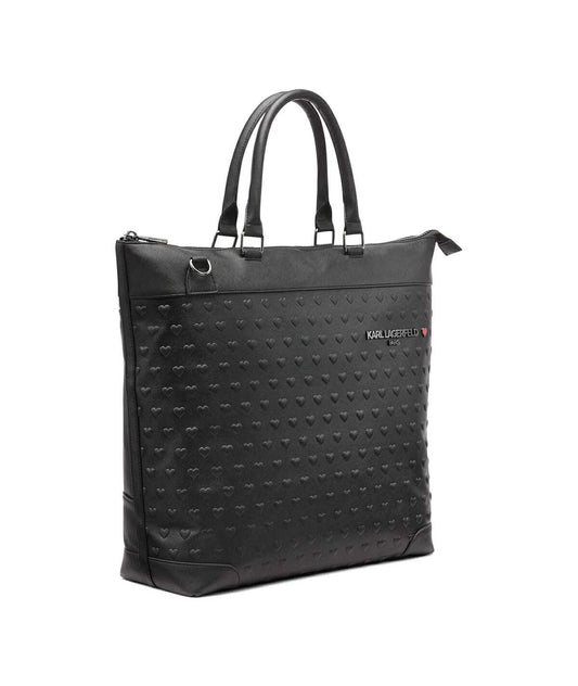Karl Lagerfeld Paris Travel Tote With Trolley Sleeve - Black
