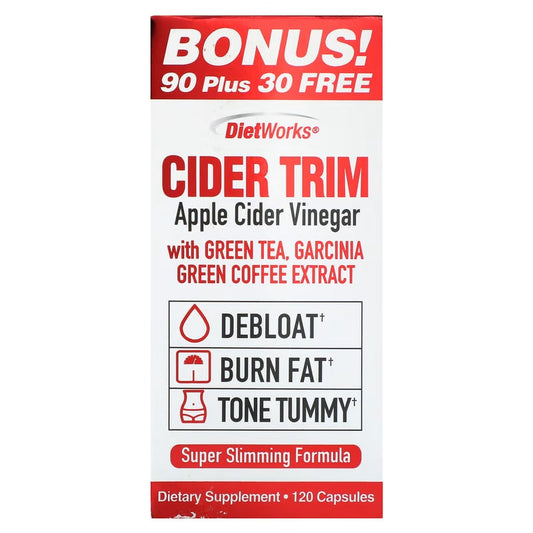 DietWorks Cider Trim Apple Cider Vinegar (120 Capsules)