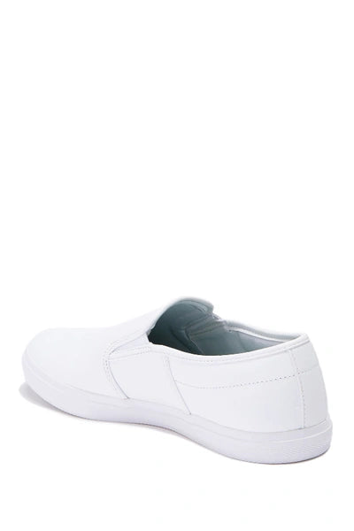 LACOSTE MEN'S TATALYA LEATHER SLIP-ON IN WHITE