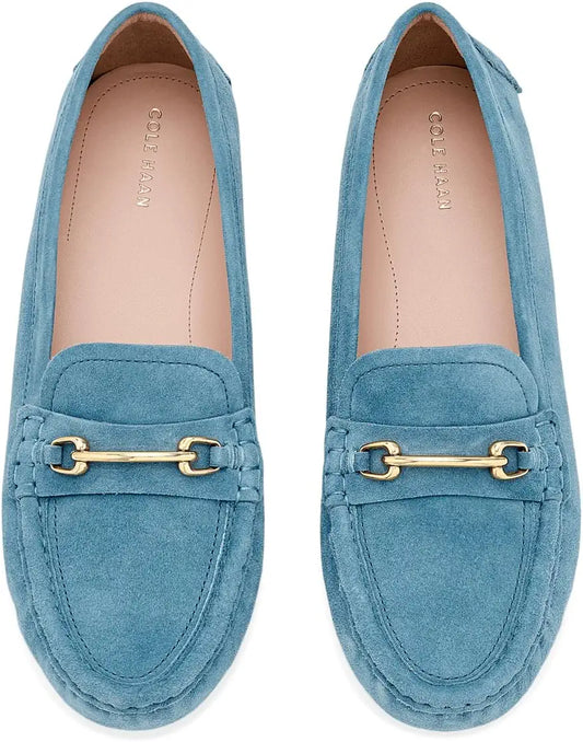 Cole Haan Emeryn Horsebit Driving Loafer in Provincial Blue Suede