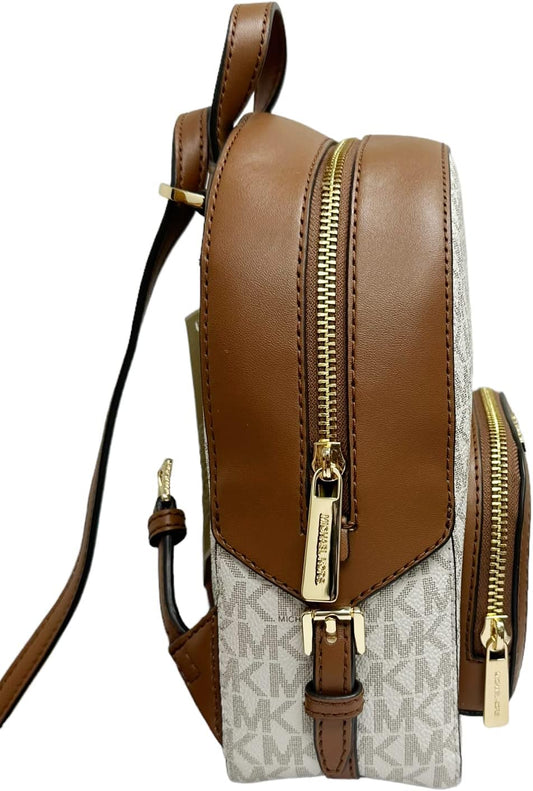 Michael Kors Jaycee XS Mini Convertible Backpack MK Signature Crossbody (Vanilla)