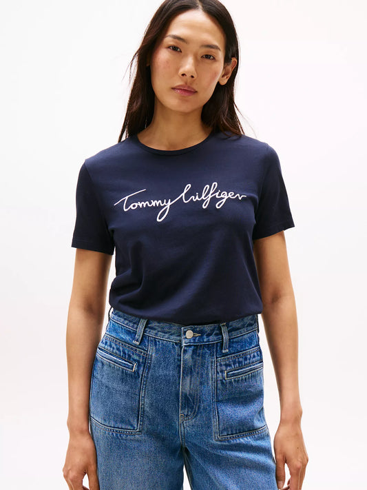Tommy Hilfiger Embroidered Signature Crewneck T-Shirt