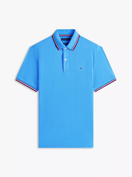 Tommy Hilfiger Regular Fit Tommy Wicking Polo in Blue Spell