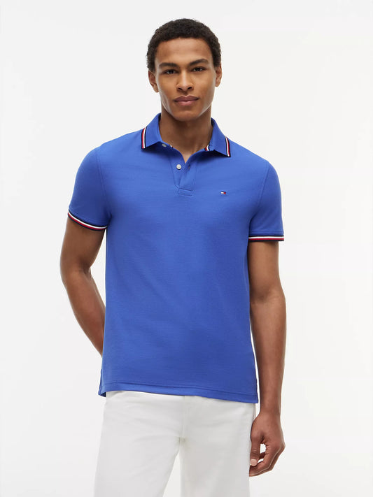 Tommy Hilfiger Regular Fit Tommy Wicking Polo in Dazzling Blue