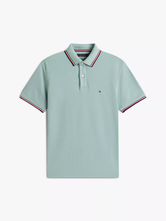Tommy Hilfiger Regular Fit Tommy Wicking Polo in Smoky Blue