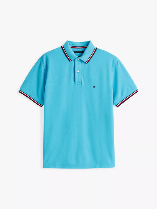 Tommy Hilfiger Regular Fit Tommy Wicking Polo in Seashore Blue