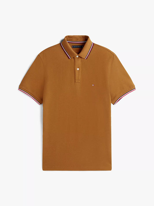 Tommy Hilfiger Regular Fit Tommy Wicking Polo in Highland Khaki