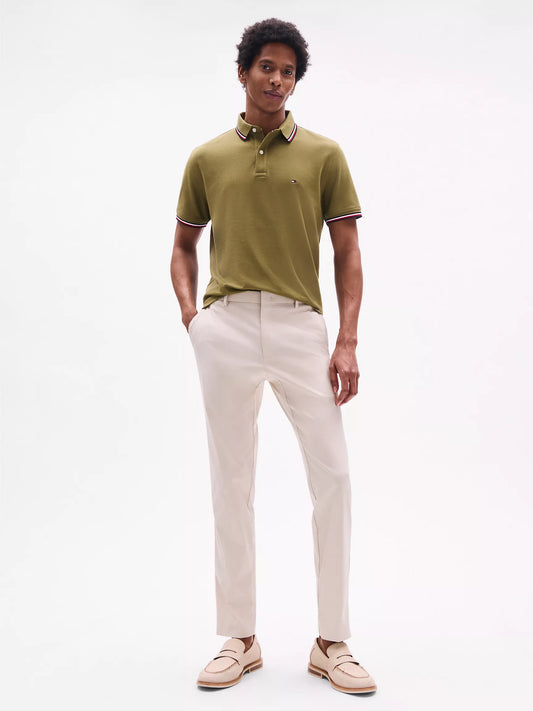 Tommy Hilfiger Regular Fit Tommy Wicking Polo in Medium Uniform Olive