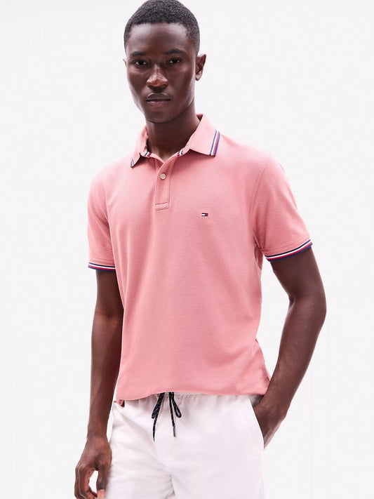 Tommy Hilfiger Regular Fit Tommy Wicking Polo in Teaberry Blossom