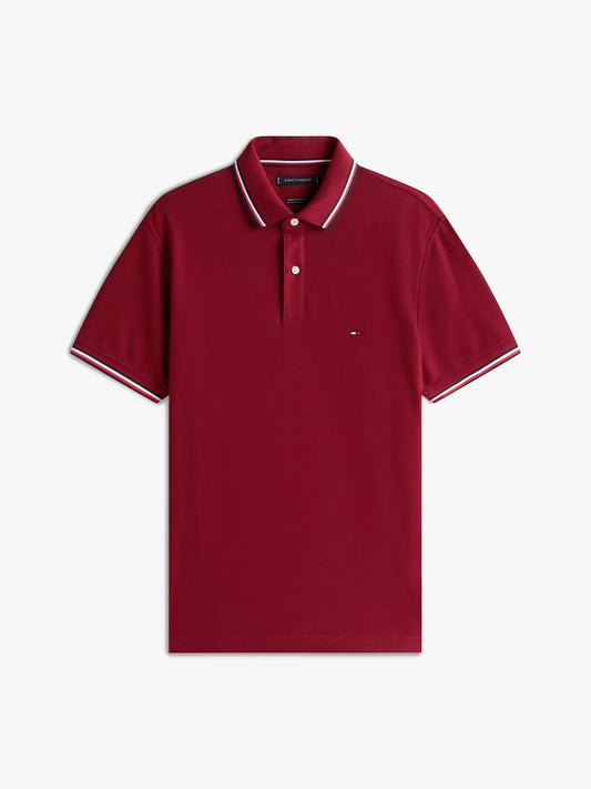 Tommy Hilfiger Regular Fit Tommy Wicking Polo in Rouge