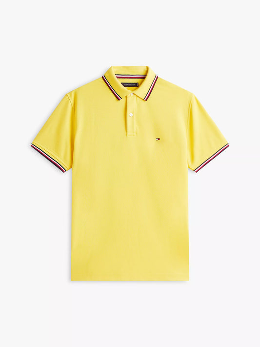 Tommy Hilfiger Regular Fit Tommy Wicking Polo in Pollen
